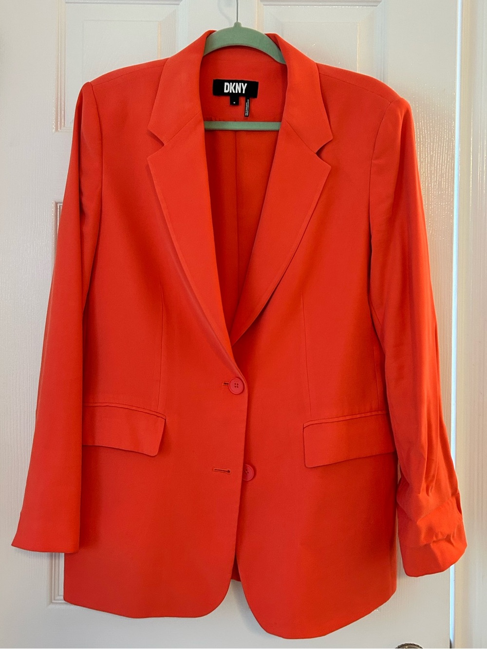 DKNY Women's Orange Single-Button Blazer